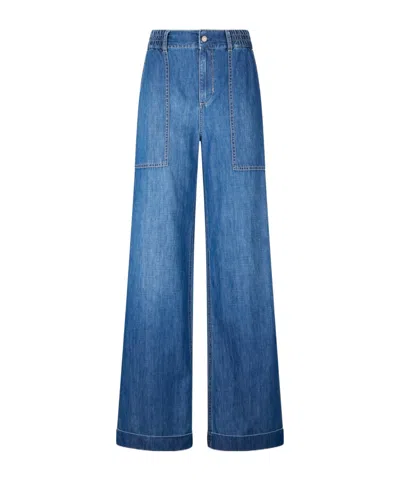 Liu •jo Liu Jo Flared Denim Trousers In Blue