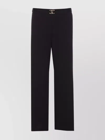 LIU •JO FLARED FIT TROUSERS GOLD BUCKLE