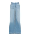 Liu •jo Liu Jo High-waisted Flared Jeans With Rhinestone Details In Blue