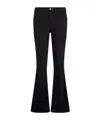 Liu •jo Liu Jo Flared Cotton Pants In Black