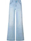 Liu •jo Flared Jeans With Studs In Blue