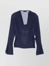 Liu •jo Flared Long Sleeves Sheer Fabric Top