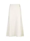 Liu •jo Flared Midi Skirt With Micro-sequins In White