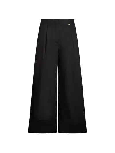 Liu •jo Flared Pleated Trousers In Black