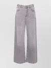 Liu •jo Flared Wide Leg Jeans With Five Pockets In Gray