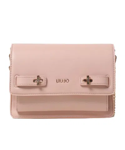 Liu •jo Flip Shoulder Bag In Nude