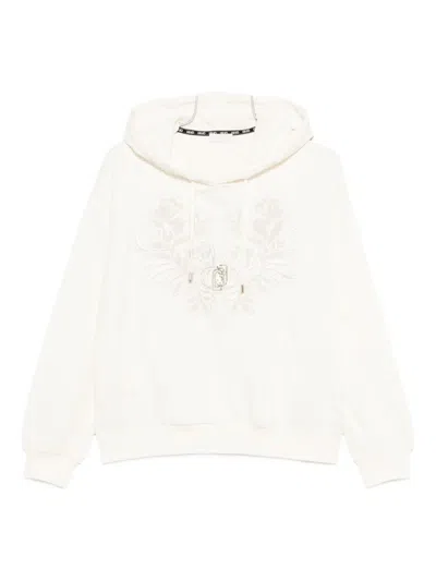 Liu •jo Floral-embroidered Hoodie In White