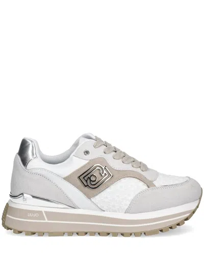 Liu •jo Floral-embroidered Sneakers In White