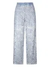Liu •jo Floral-lace Jeans In Blue