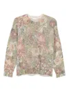 Liu •jo Floral Pattern Long-sleeved Top With Fitted Silhouette In Multi