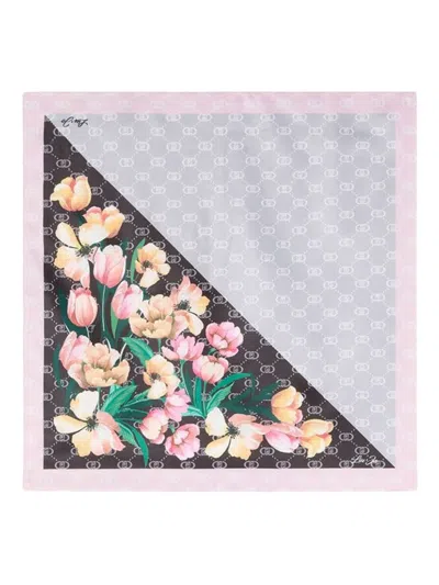 Liu •jo Floral-pattern Scarf In Pink