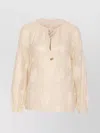 Liu •jo Floral Pattern Sheer Fabric V-neck Shirt