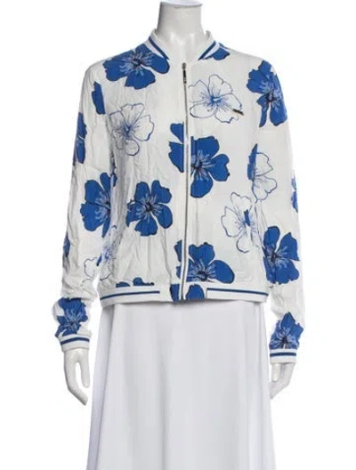 Pre-owned Liu •jo Floral Print Bomber Jacket In Multi