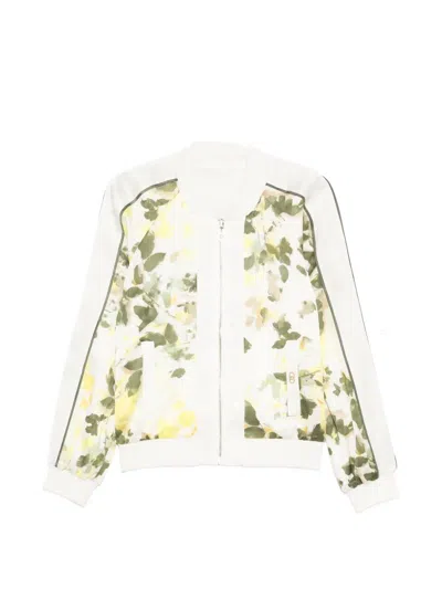 Liu •jo Floral Print Bomber Jacket In White