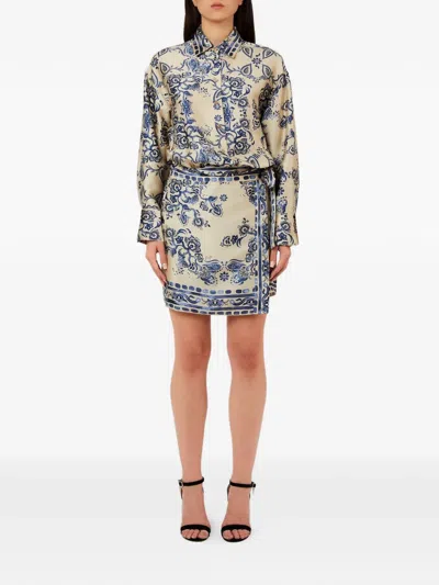 Liu •jo Floral Print Dress In Neutral