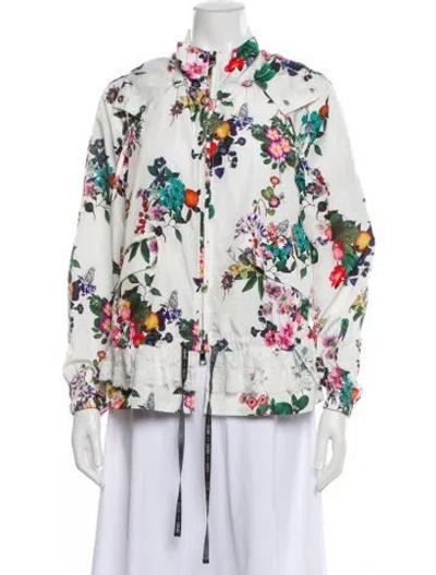 Pre-owned Liu •jo Floral Print Evening Jacket In White