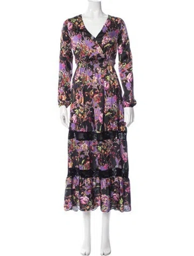 Pre-owned Liu •jo Floral Print Long Dress In Multi