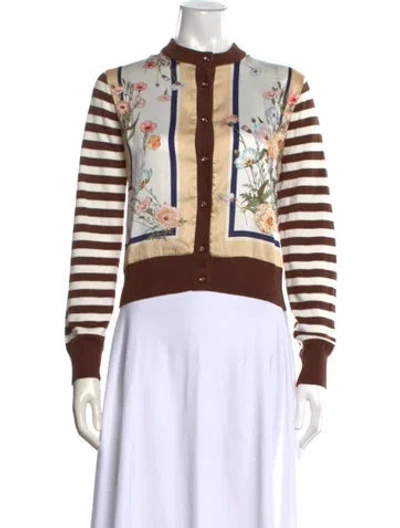 Pre-owned Liu •jo Floral Print Long Sleeve Top In Multicolor