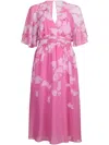 Liu •jo Floral-print Midi Dress In Pink