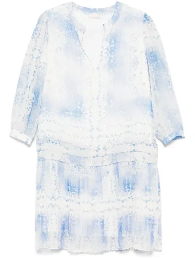 Liu •jo Floral-print Midi Dress In White