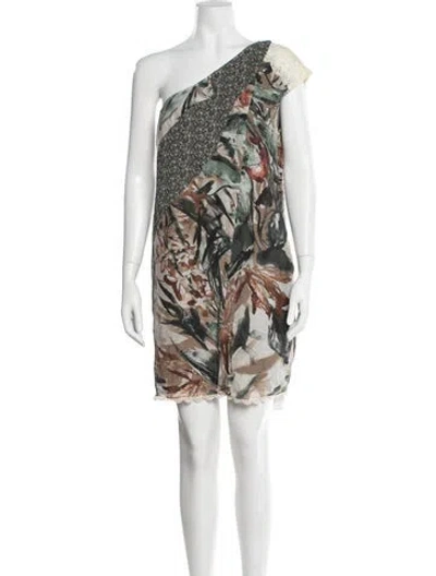 Pre-owned Liu •jo Floral Print Mini Dress In Multicolor