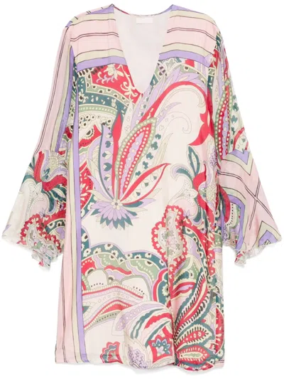Liu •jo Floral-print Mini Dress In Multicolor
