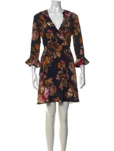 Pre-owned Liu •jo Floral Print Mini Dress W/ Tags In Multicolor