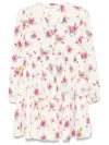 Liu •jo Floral-print Mini Dress In White