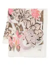 Liu •jo Floral-print Scarf In Neutrals