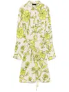 Liu •jo Liu Jo Floral Wrap Dress With Adjustable Waist In Neutrals