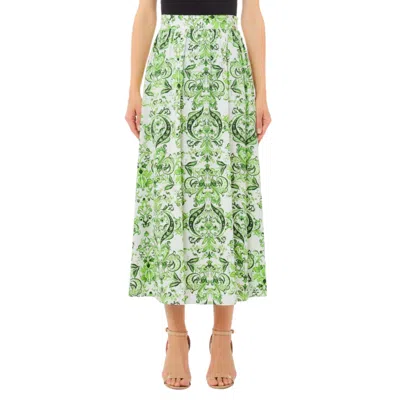 Liu •jo Floral Print Skirt In Green