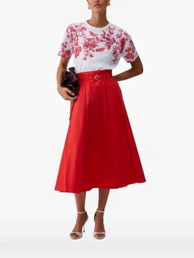 Liu •jo Floral-print T-shirt In White