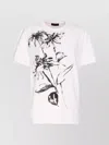 Liu •jo Floral Print Top With Strass And Sequins In White
