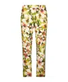 Liu •jo Liu Jo Floral Print Trousers With Striped Edge In Multi