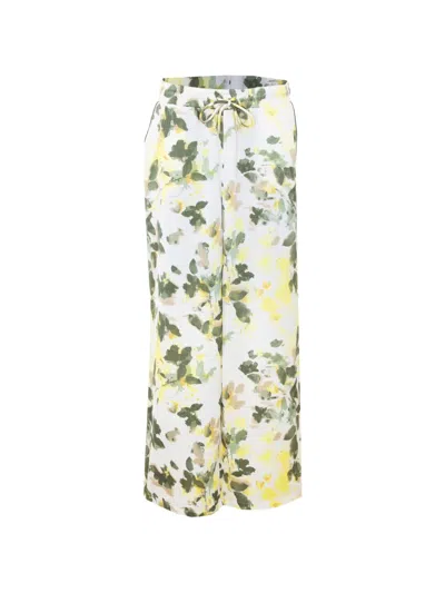 Liu •jo Floral-print Trousers In White