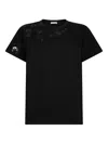 Liu •jo Floral Sequin Embroidery T-shirt In Black