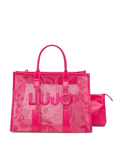 Liu •jo Floral-detail Tote Bag In Pink