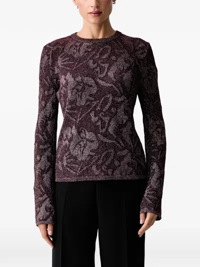 Liu •jo Long-sleeve Knit Top In Multi