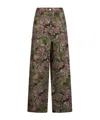 Liu •jo Micro-stud Print Cargo Pants In Multi