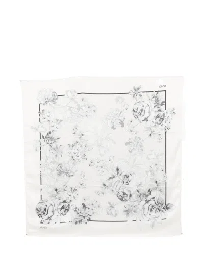 Liu •jo Floral-print Scarf In White