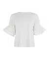 Liu •jo Liu Jo Flounce Detailed T-shirt In White