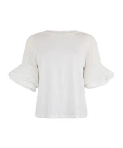 Liu •jo Liu Jo Flounce Detailed T-shirt In White