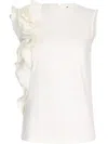 Liu •jo Bluse Mit Volants In Weiss