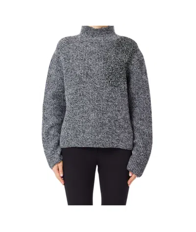 Liu •jo Flower-appliqué Sweater In Gray