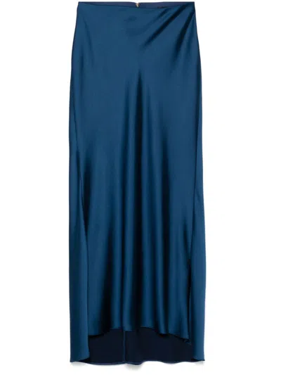 Liu •jo Liu Jo Flowing Blue Maxi Skirt With High Waist Design