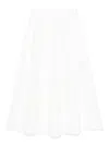 Liu •jo Liu Jo White Cotton Midi Skirt In White