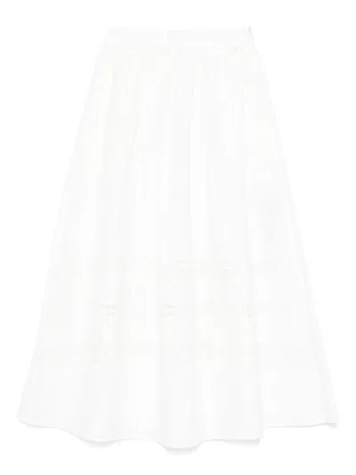 Liu •jo Liu Jo Flowing White Skirt With Gathered Waist
