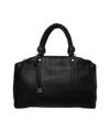 Liu •jo 'fluida' Hammered Leather Shopper In Black