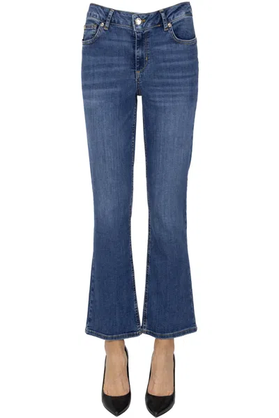 Liu •jo Fly Cropped Jeans In Blue