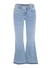 Liu •jo Liu Jo Logo Patch Flared Jeans In Blue